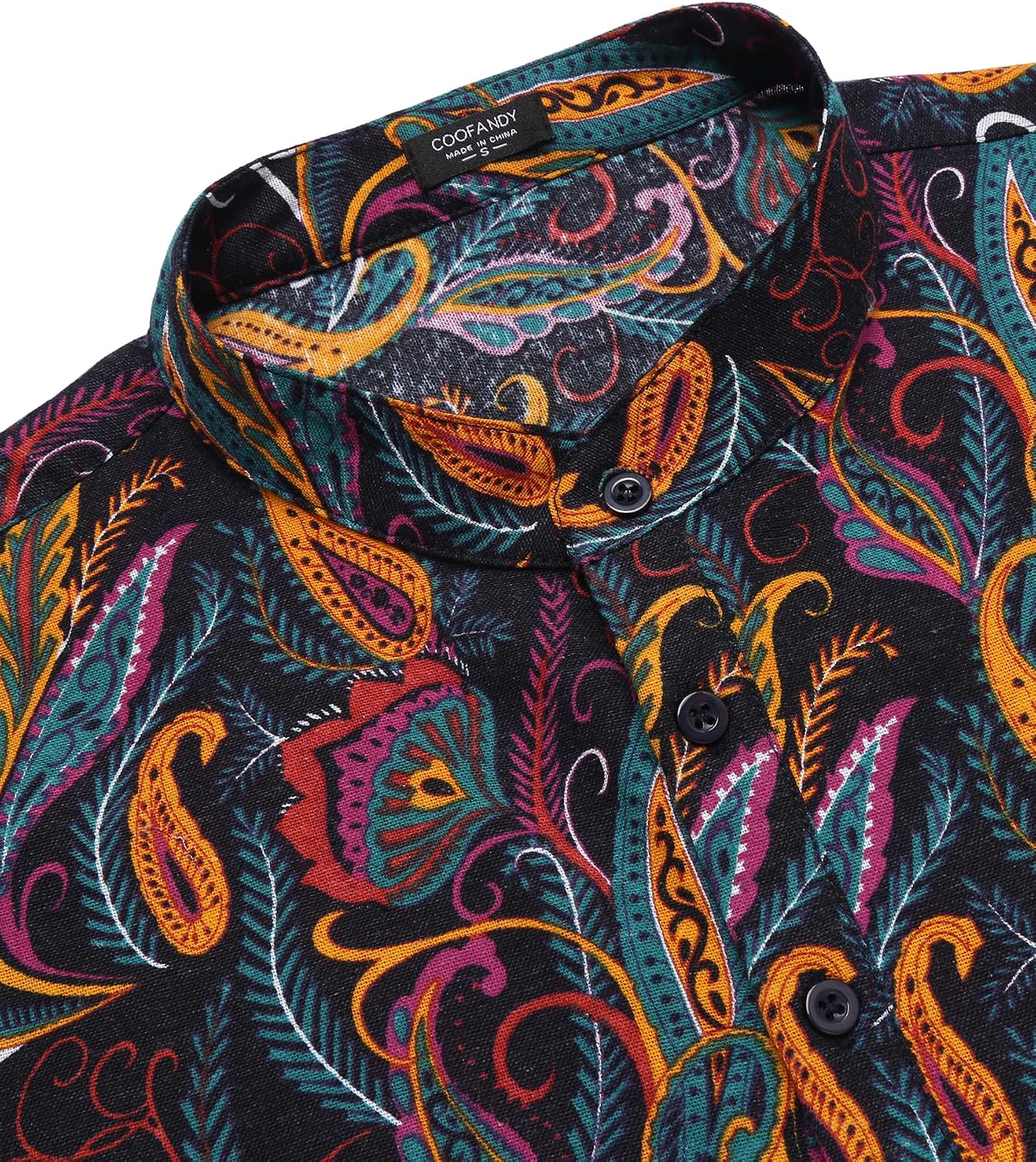 COOFANDY Men's Cotton Linen Henley