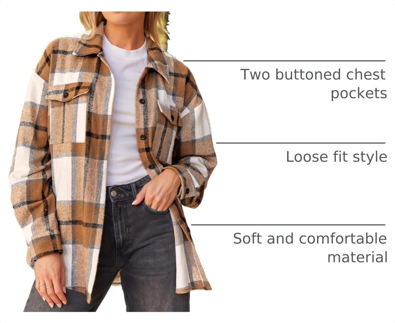 AUTOMET Shackets for Women Plaid Flannel Shirts - Image 4