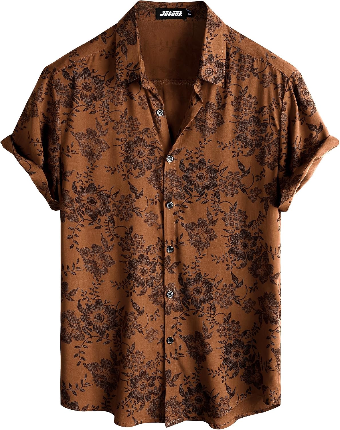 JOTOOK Mens Hawaiian Shirt Short Sleeve Button Down Summer Beach Shirts