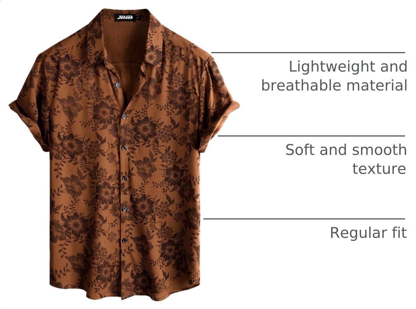 JOTOOK Mens Hawaiian Shirt Short