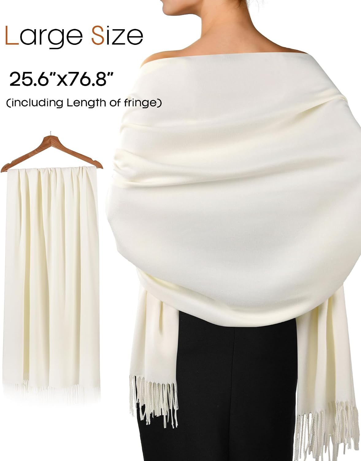 FURTALK Women's Soft Shawl Wrap Scarf for Wedding Travel - Image 6