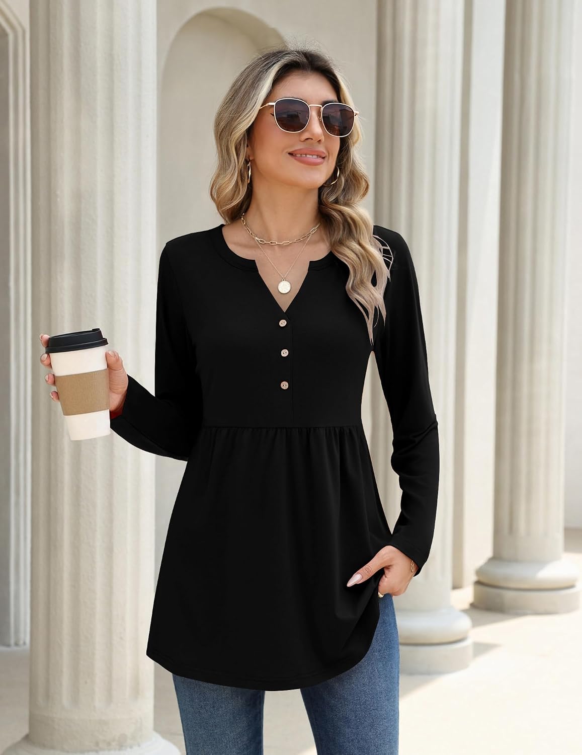 Zeagoo Women Blouses Long Sleeve
