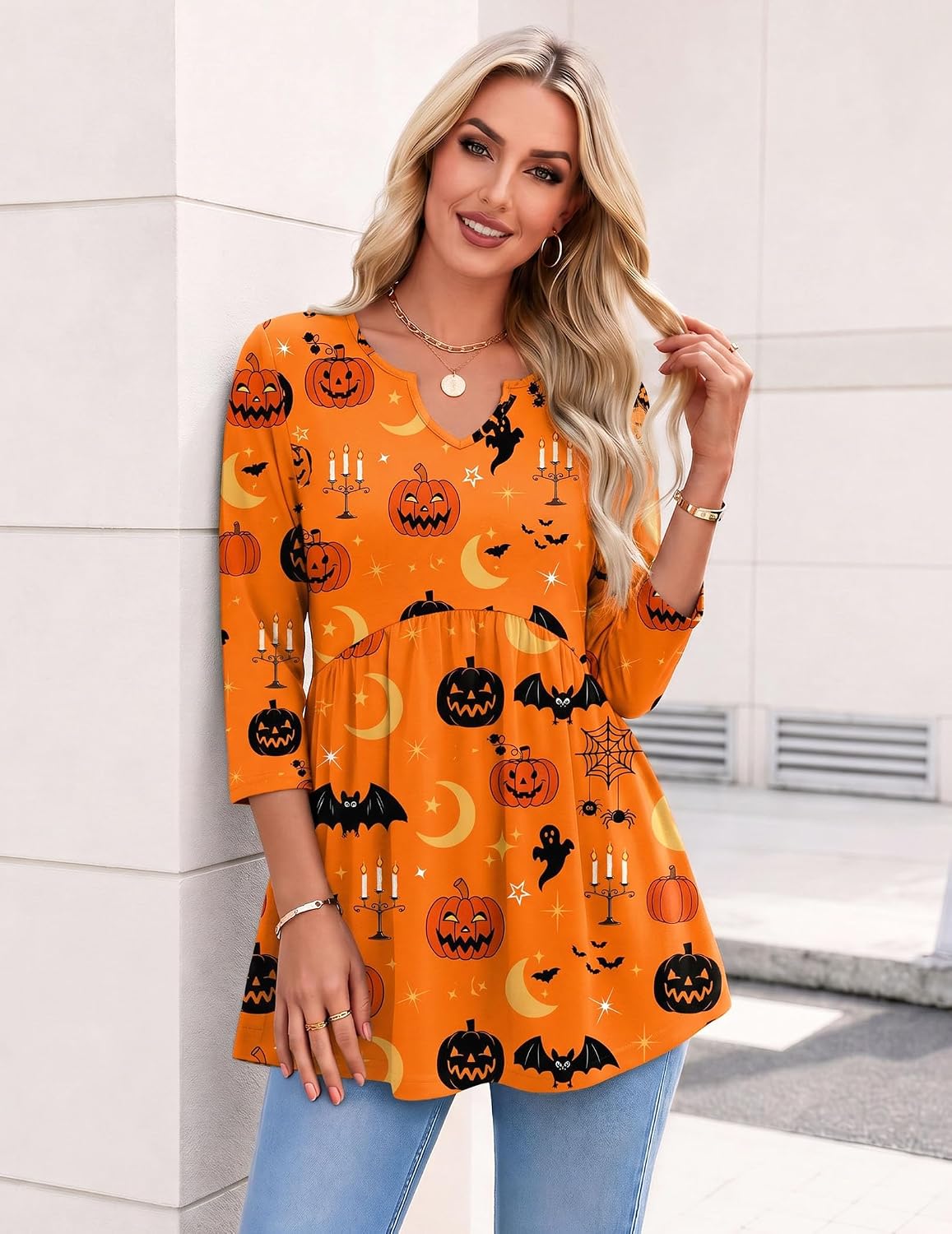 Zeagoo 3/4 Length Sleeve Womens