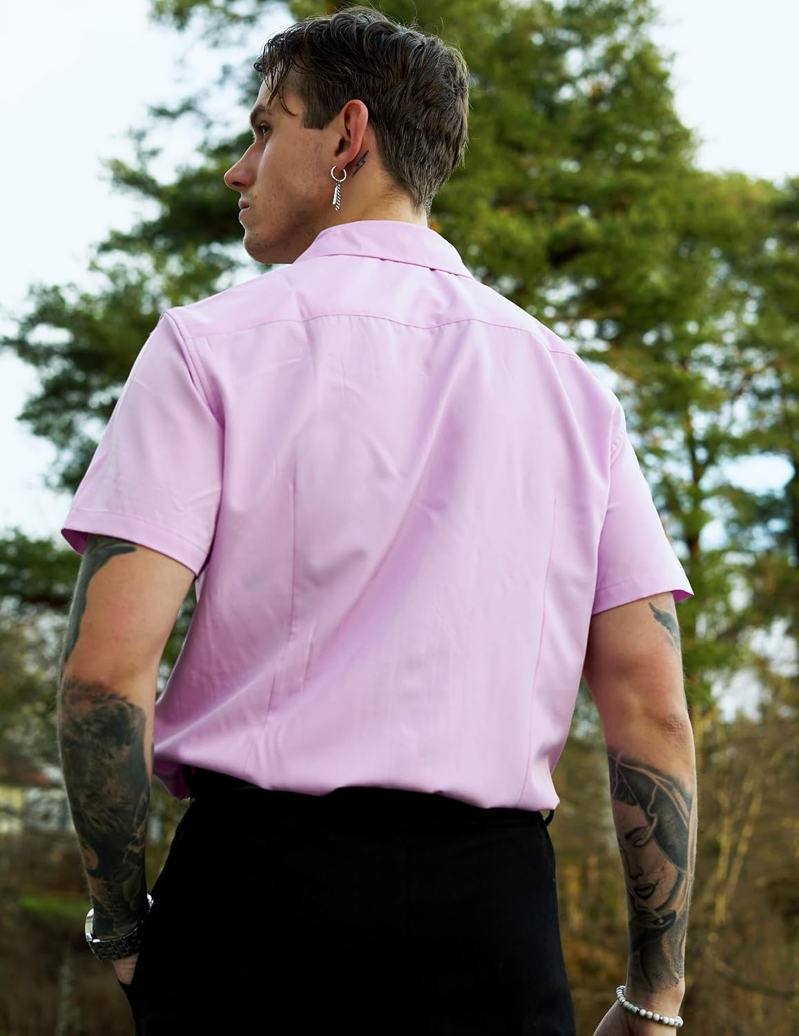 COOFANDY Mens Cuban Guayabera Shirt