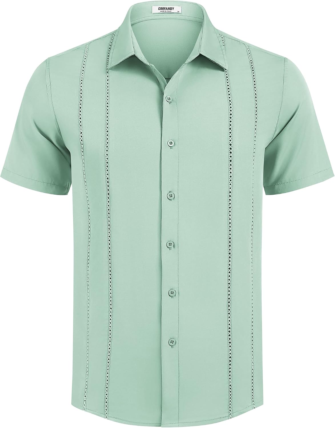 COOFANDY Mens Cuban Guayabera Shirt