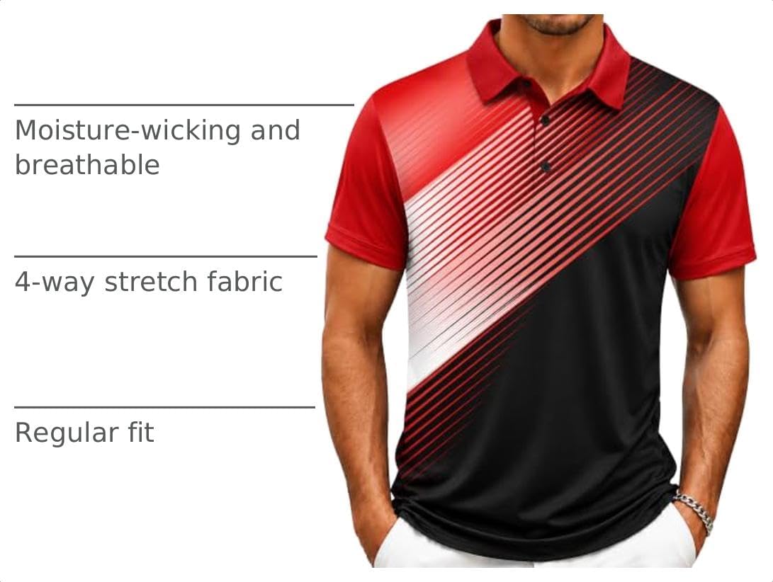 ZITY Mens Golf Shirt Short