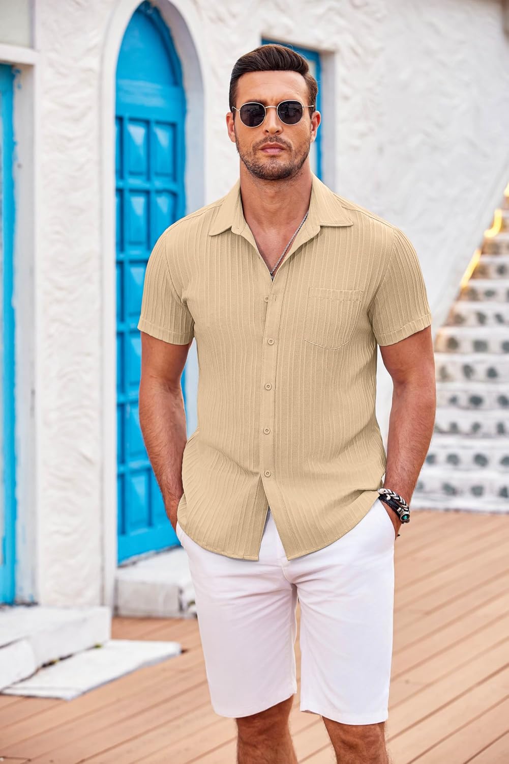 COOFANDY Men's Casual Button Down