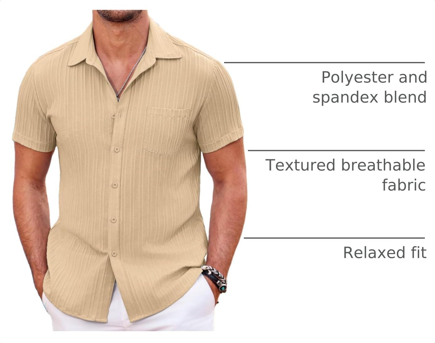COOFANDY Men's Casual Button Down
