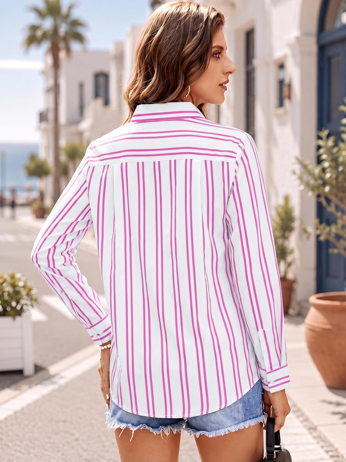hearain Super Soft Striped Button