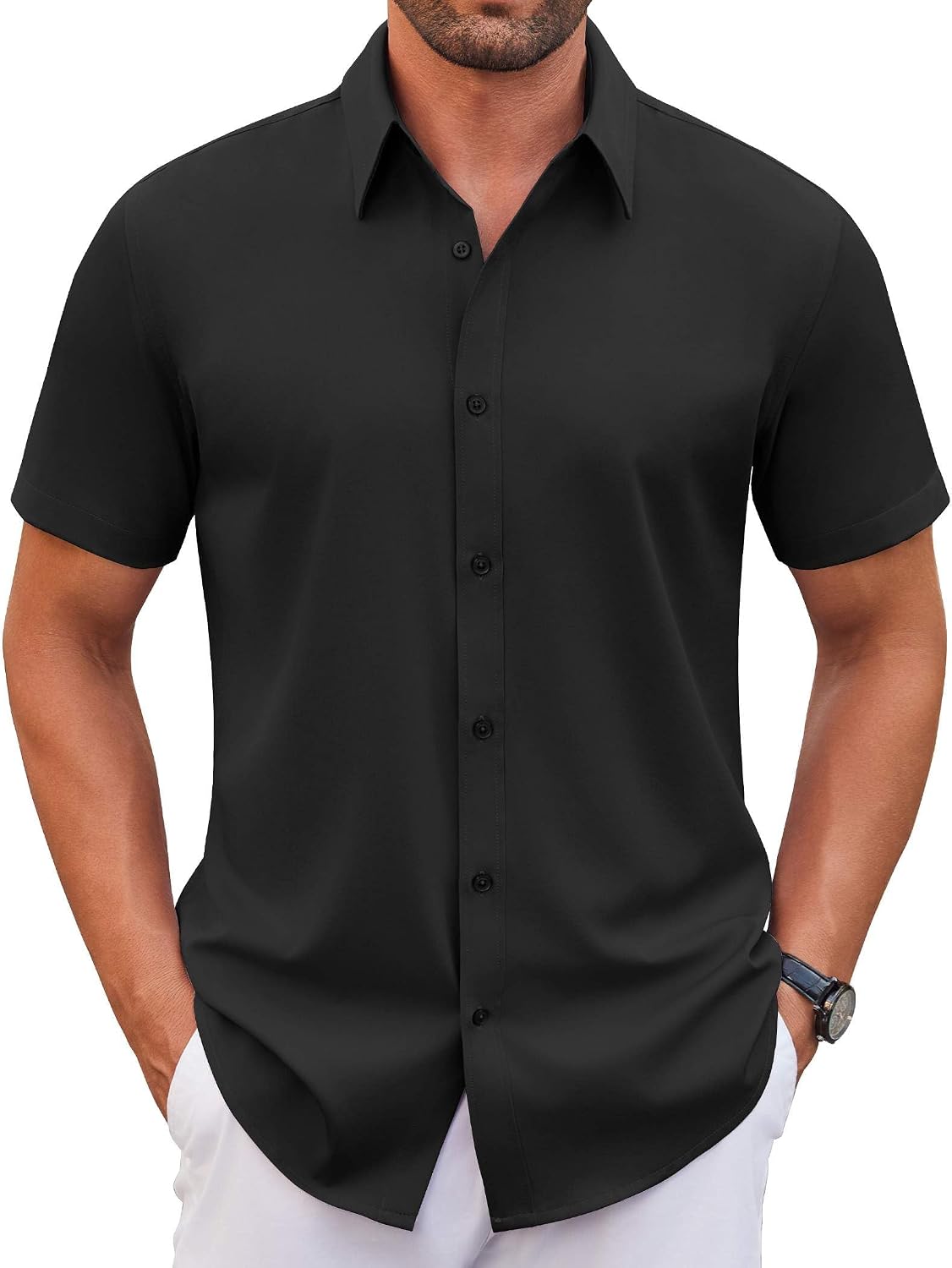COOFANDY Men's Stretch Dress Shirts