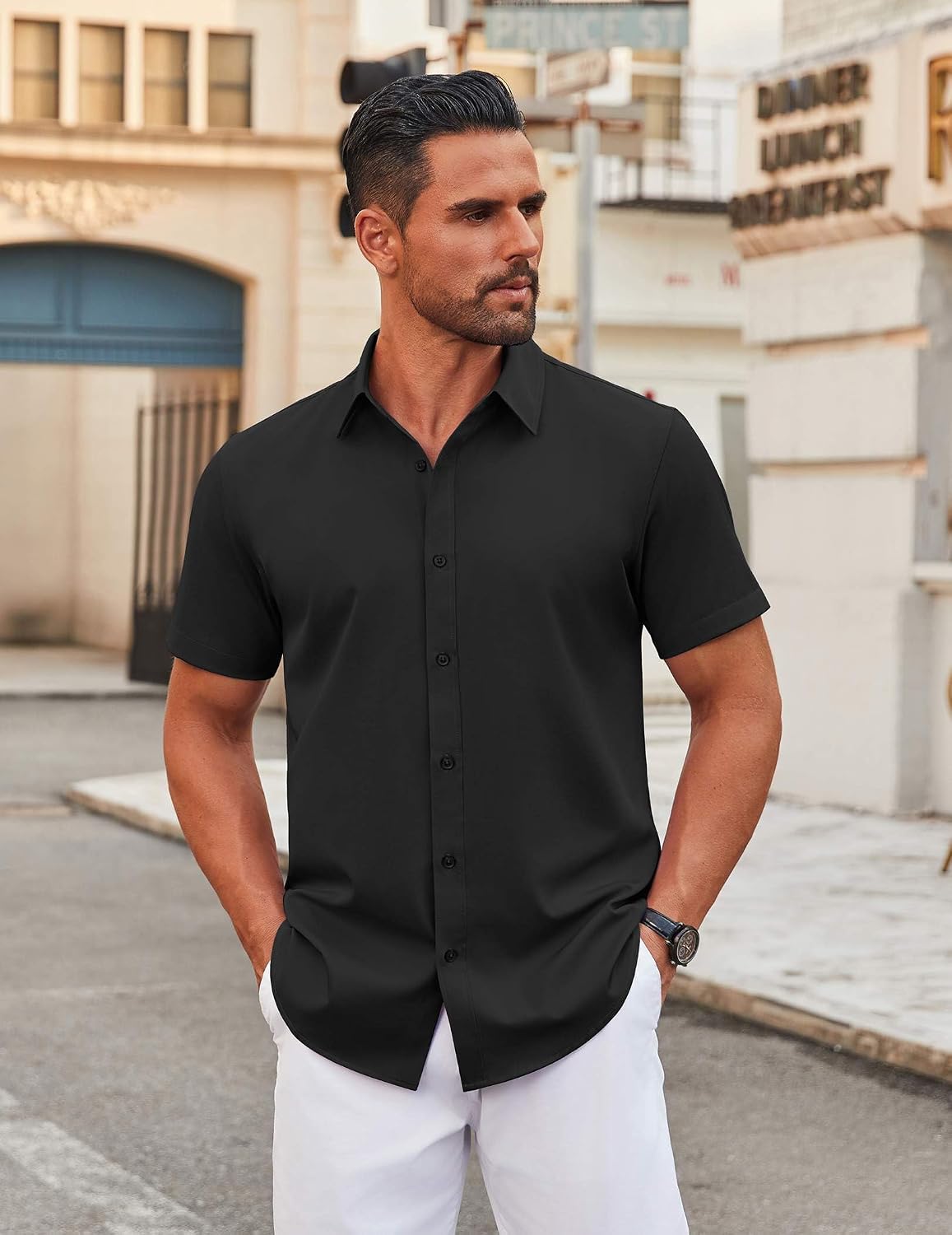 COOFANDY Men's Stretch Dress Shirts