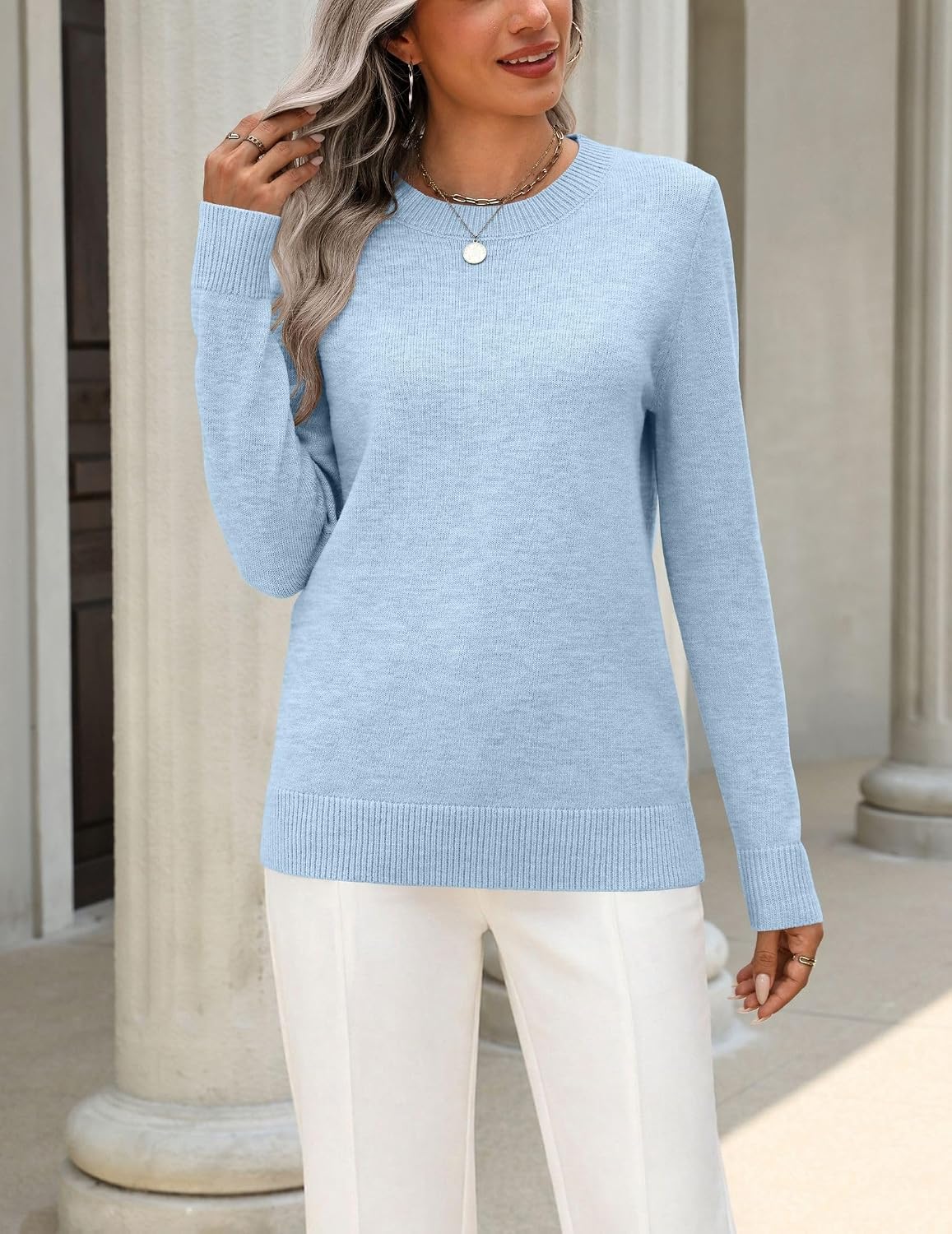 Zeagoo Womens Wool Blend Sweater