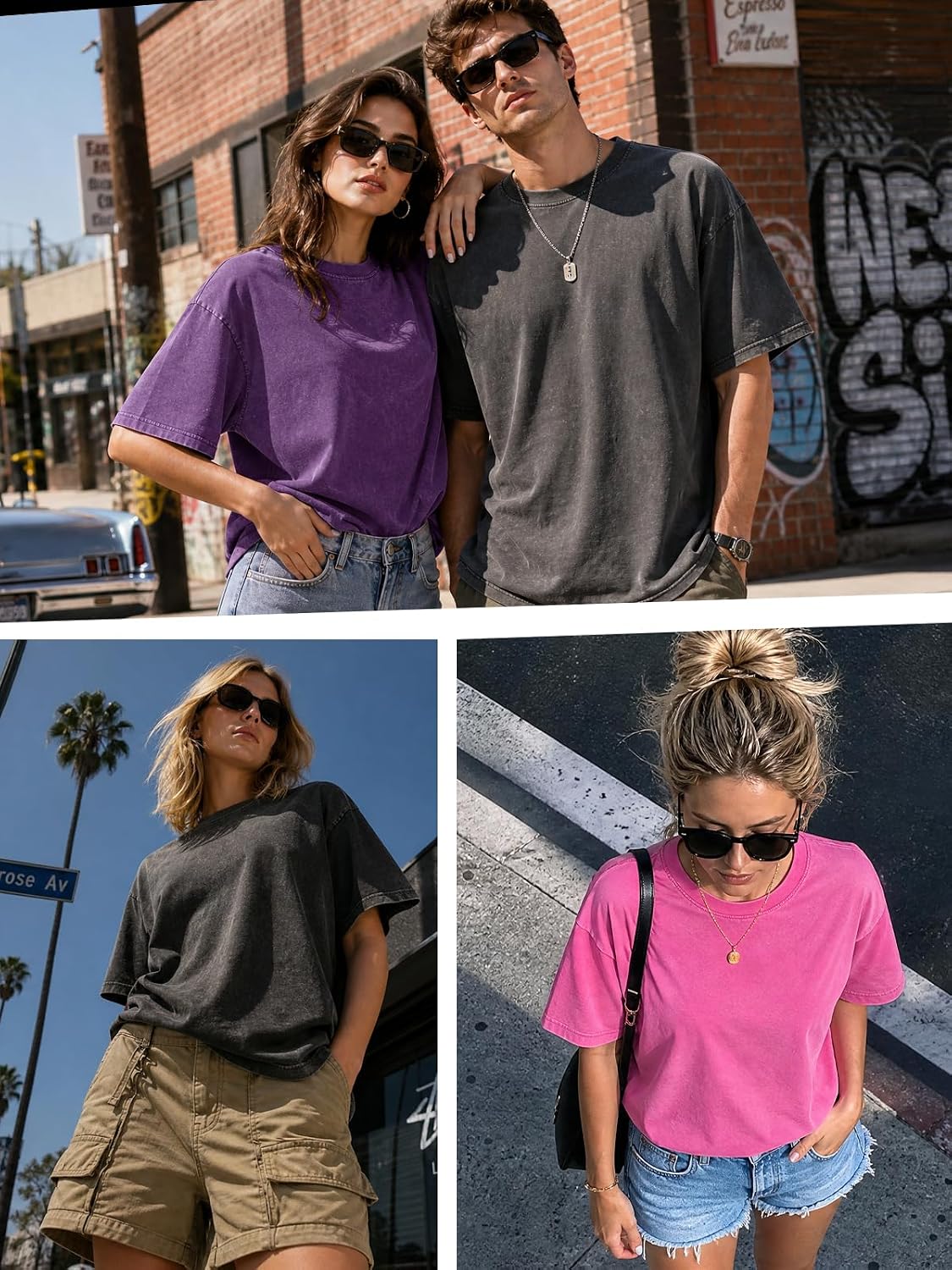 Womens Washed Vintage Oversized T-Shirt