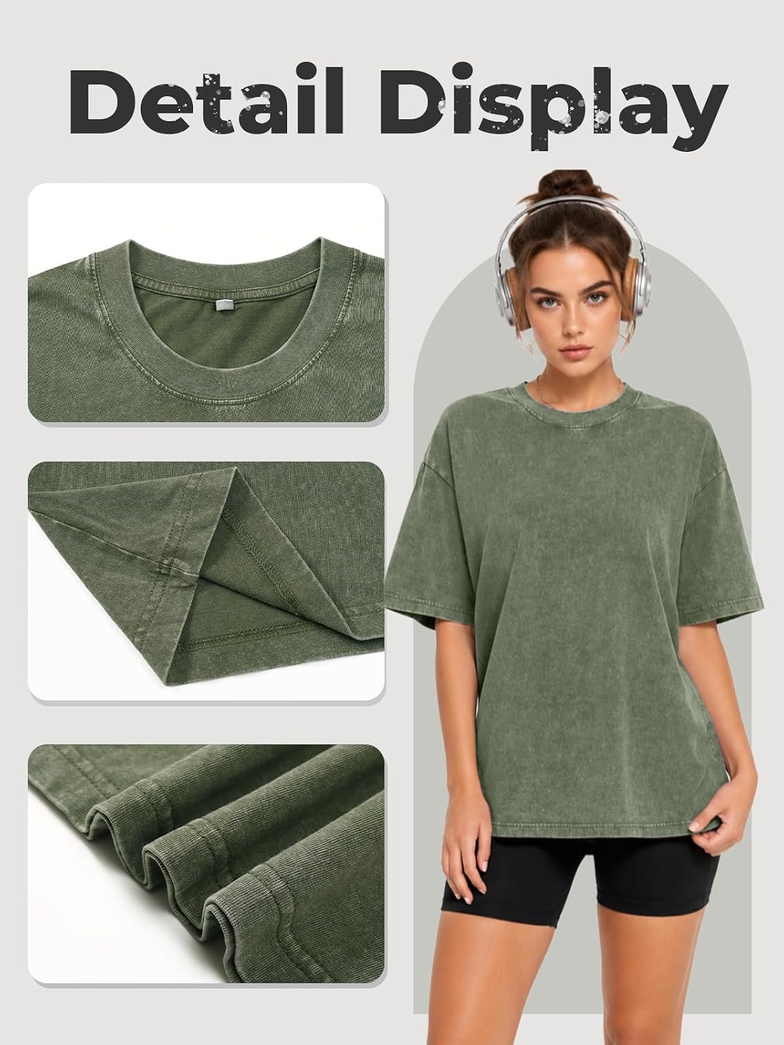 Womens Washed Vintage Oversized T-Shirt
