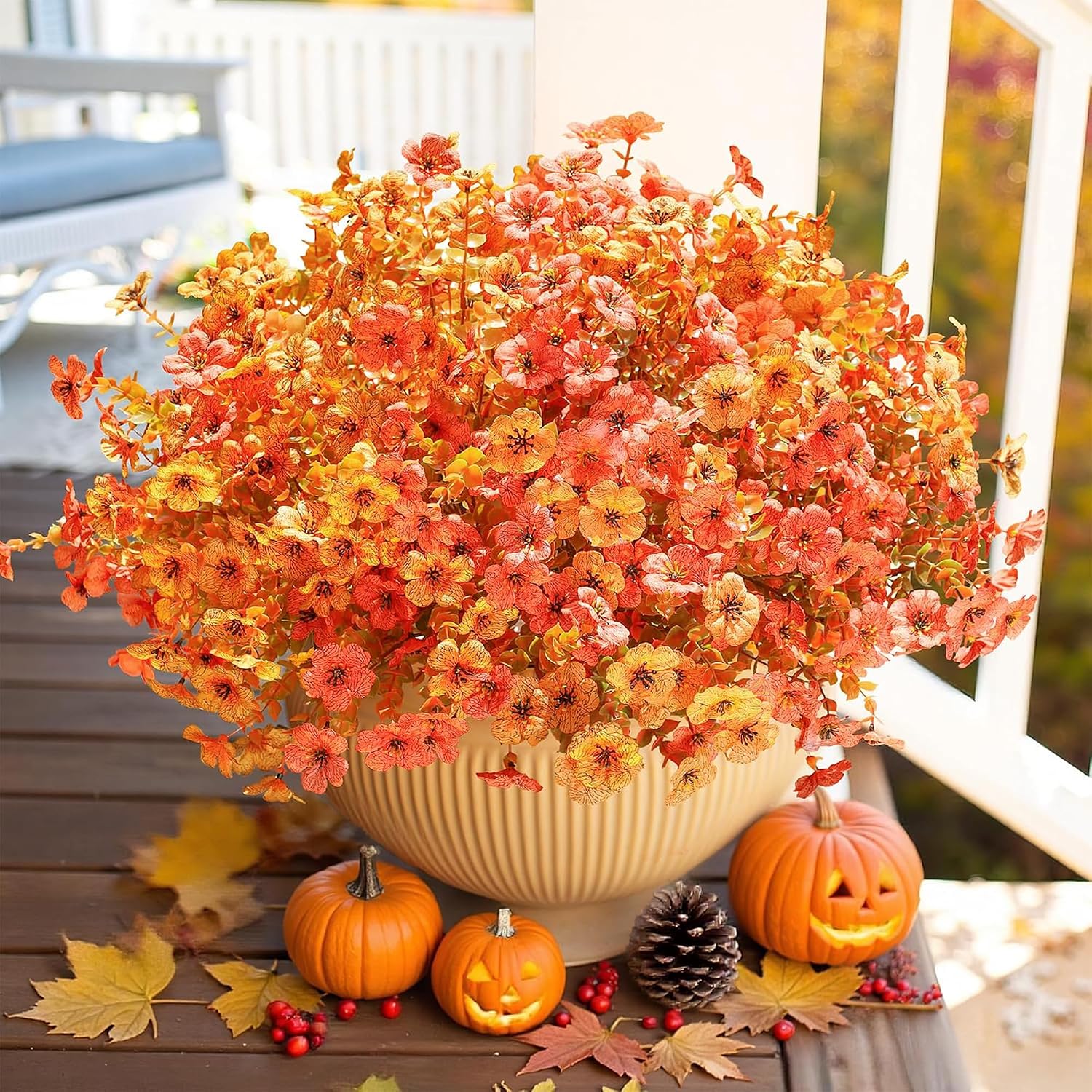HyeFlora Artificial Fall Flowers Faux