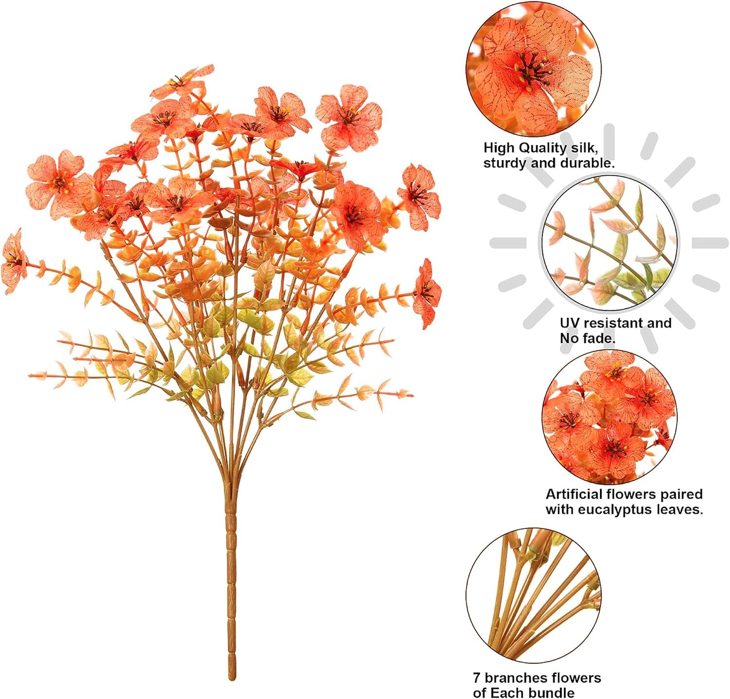 HyeFlora Artificial Fall Flowers Faux