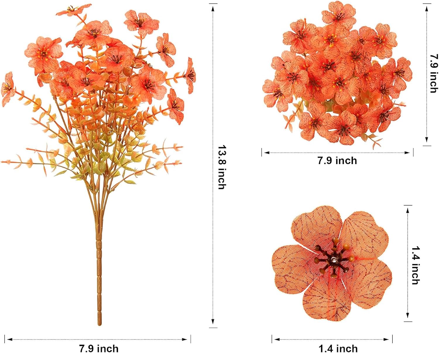 HyeFlora Artificial Fall Flowers Faux