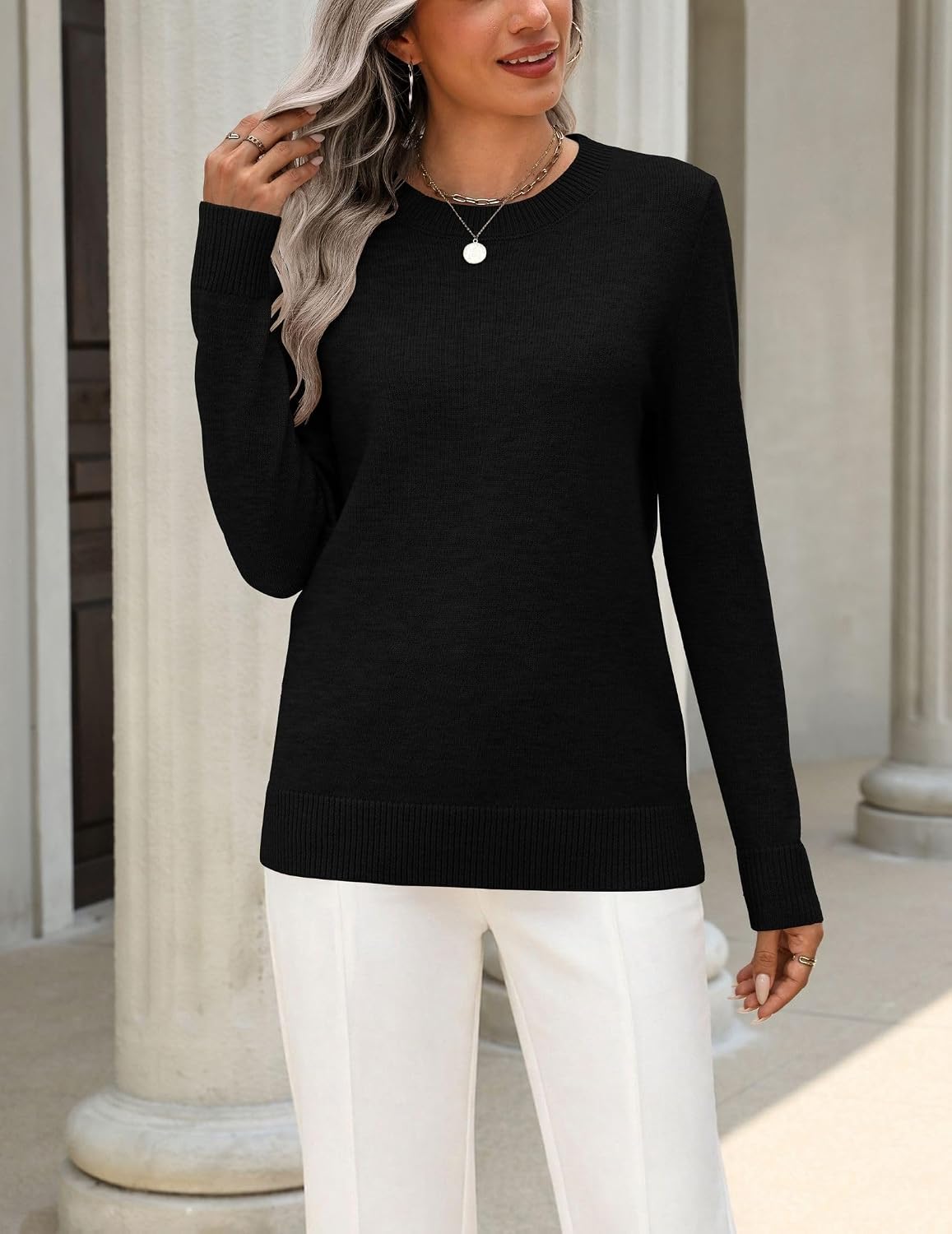 Zeagoo Womens Wool Blend Sweater