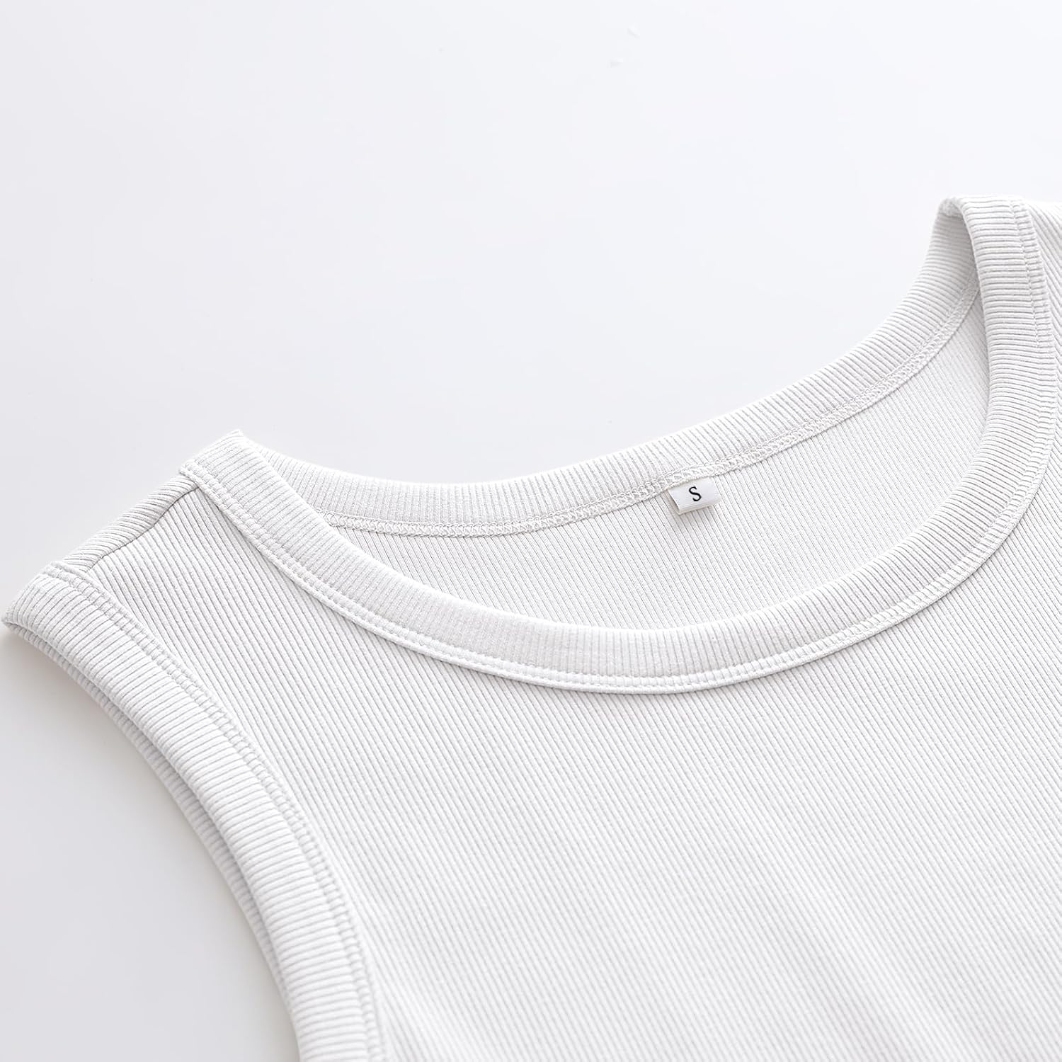 ANRABESS High Neck Ribbed Tank Tops for Women Sleeveless Summer Tops - Image 3