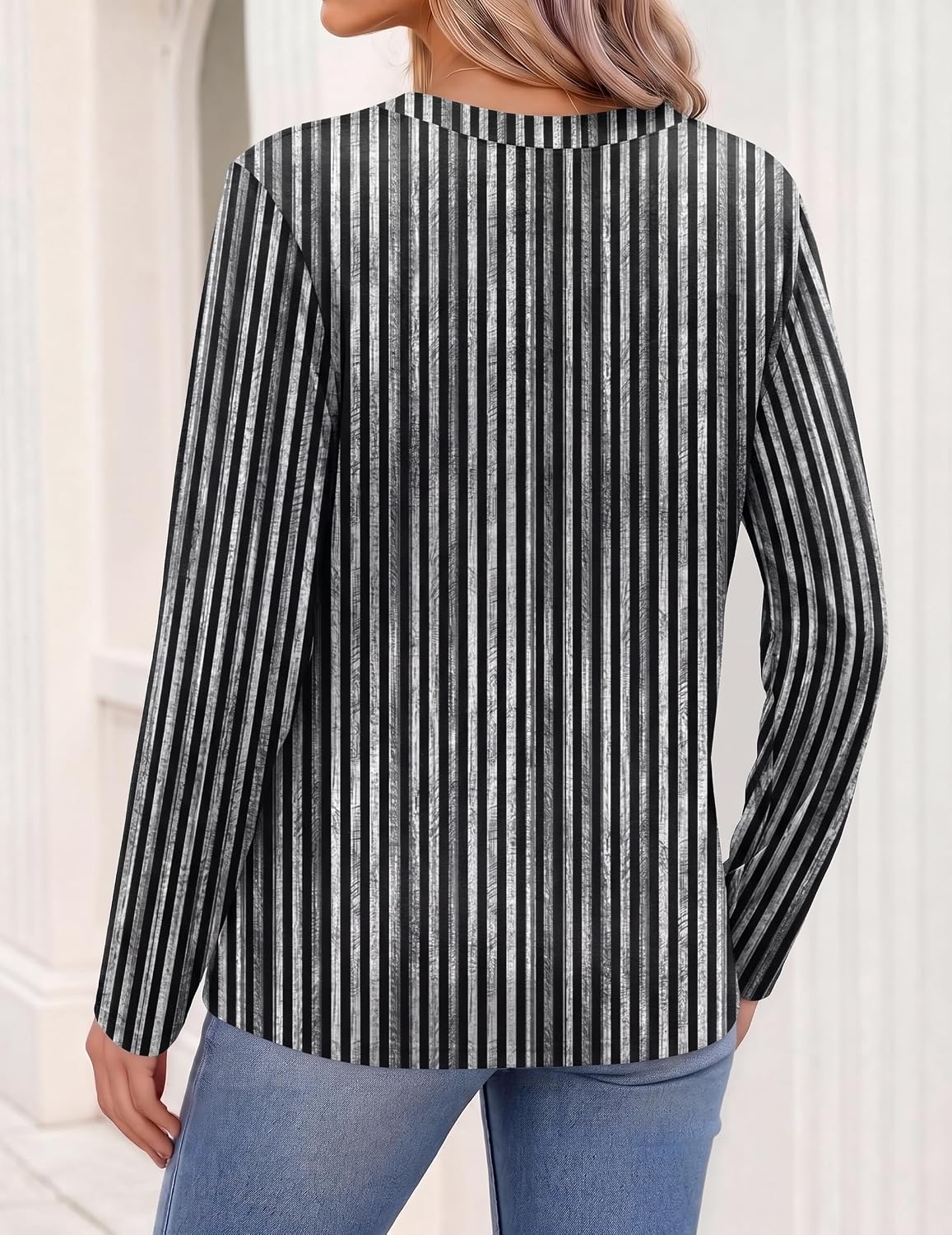 Zeagoo Womens Tops Long Sleeve V Neck Tee Shirts Cute Dressy Casual - Image 6