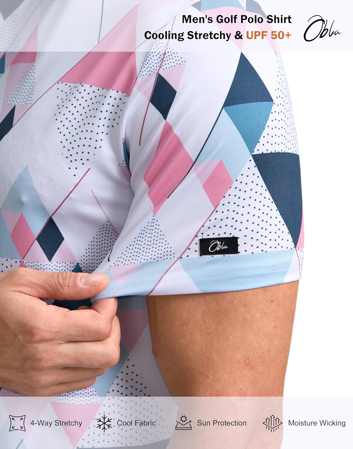 Obla Men's Golf Polo Shirts