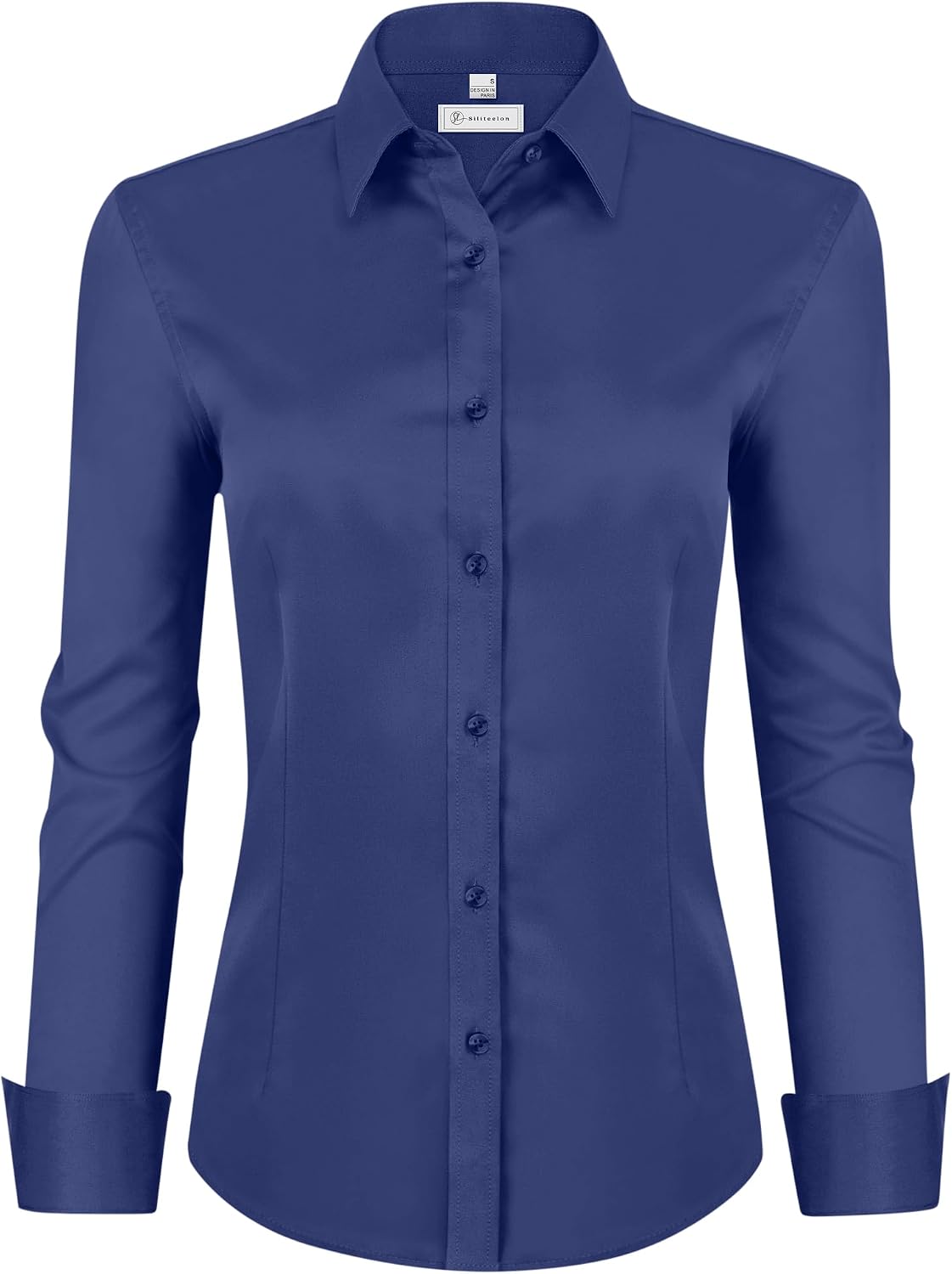siliteelon Womens Classic-Fit Dress Shirts