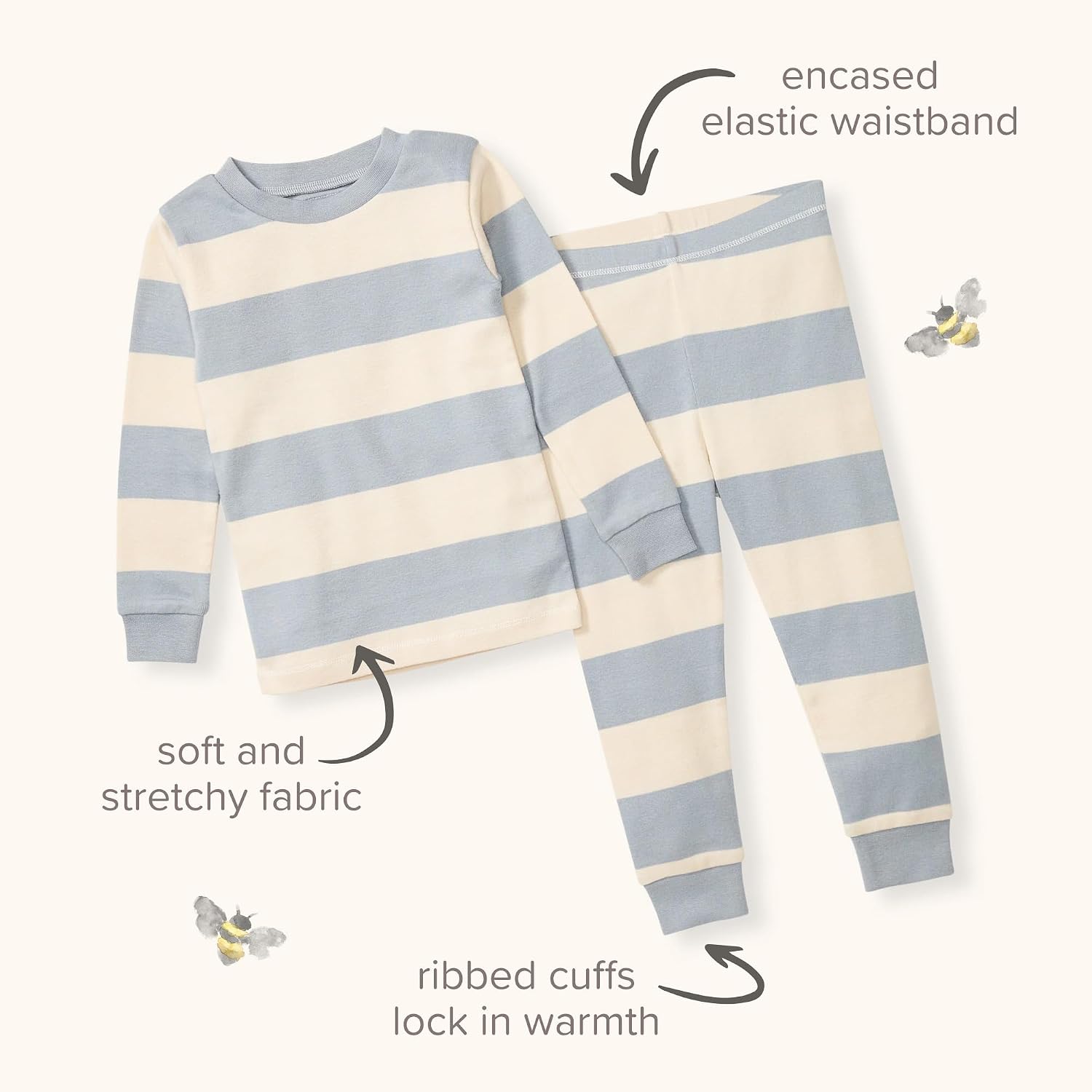 Burt's Bees Baby Organic Cotton Pajamas for Boys, Toddler PJ Set - Image 7