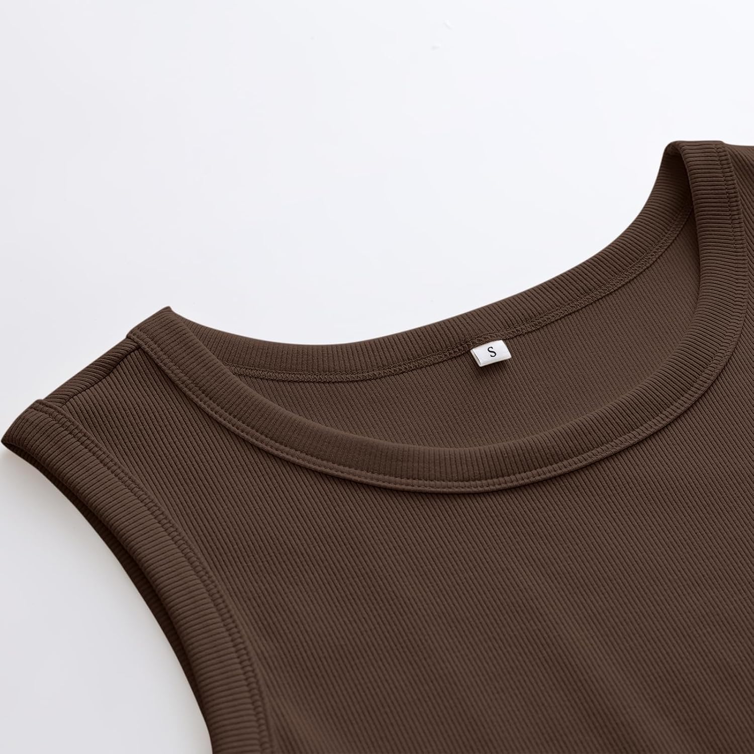 ANRABESS High Neck Ribbed Tank Tops for Women Sleeveless Summer Tops - Image 3