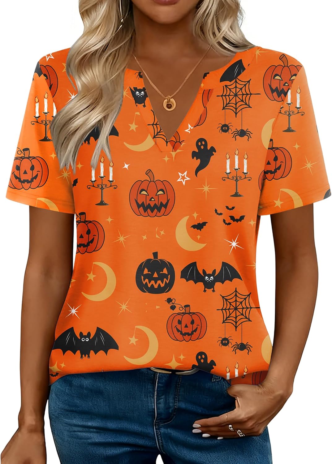 Zeagoo Womens Tops Short Sleeve V Neck Tee Shirts Cute Dressy Casual - Image 2