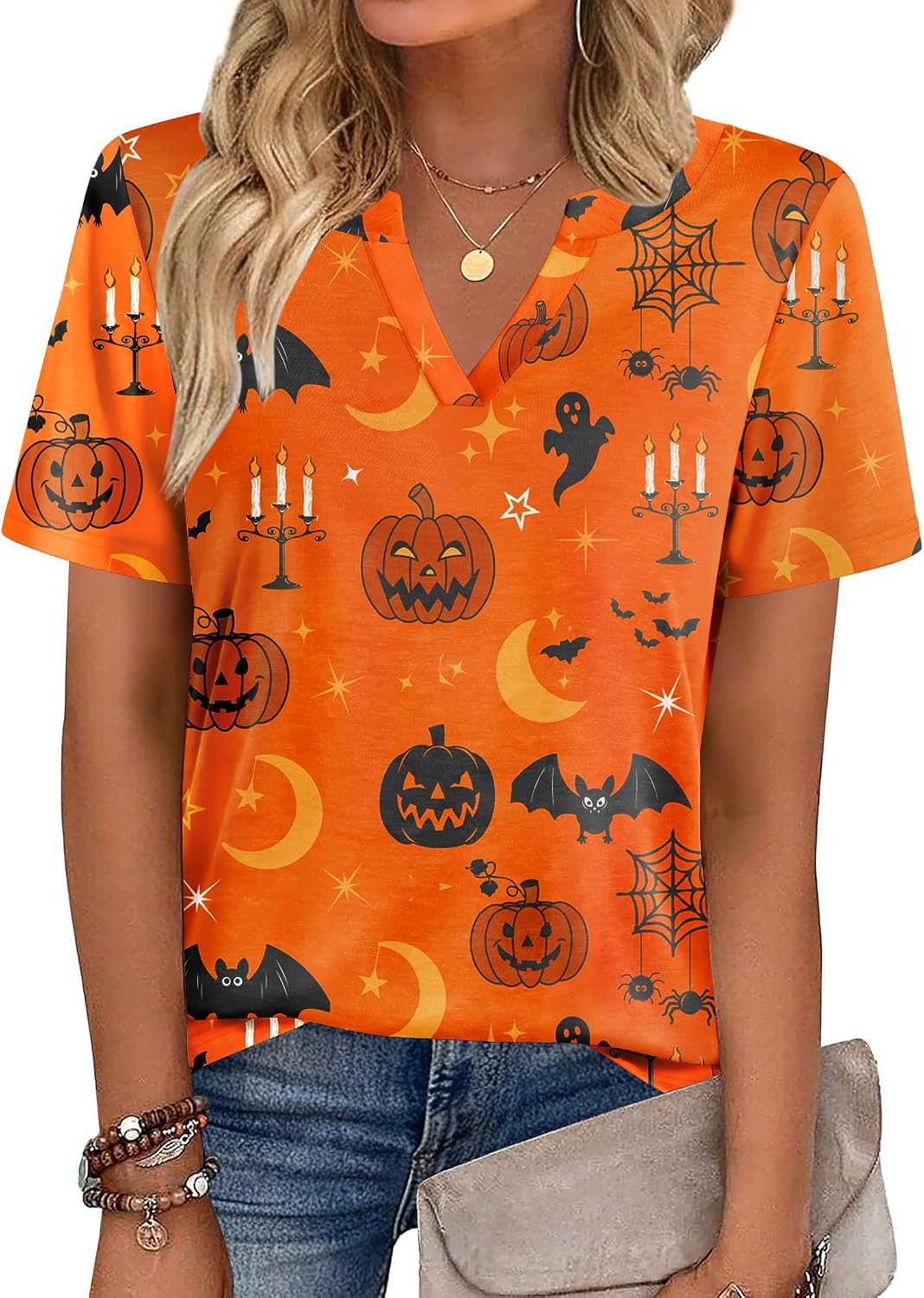 Zeagoo Womens Tops Short Sleeve V Neck Tee Shirts Cute Dressy Casual - Image 4