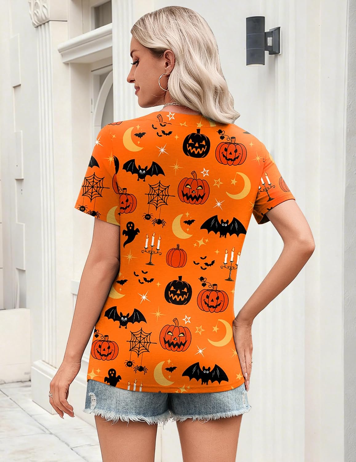 Zeagoo Womens Tops Short Sleeve V Neck Tee Shirts Cute Dressy Casual - Image 7