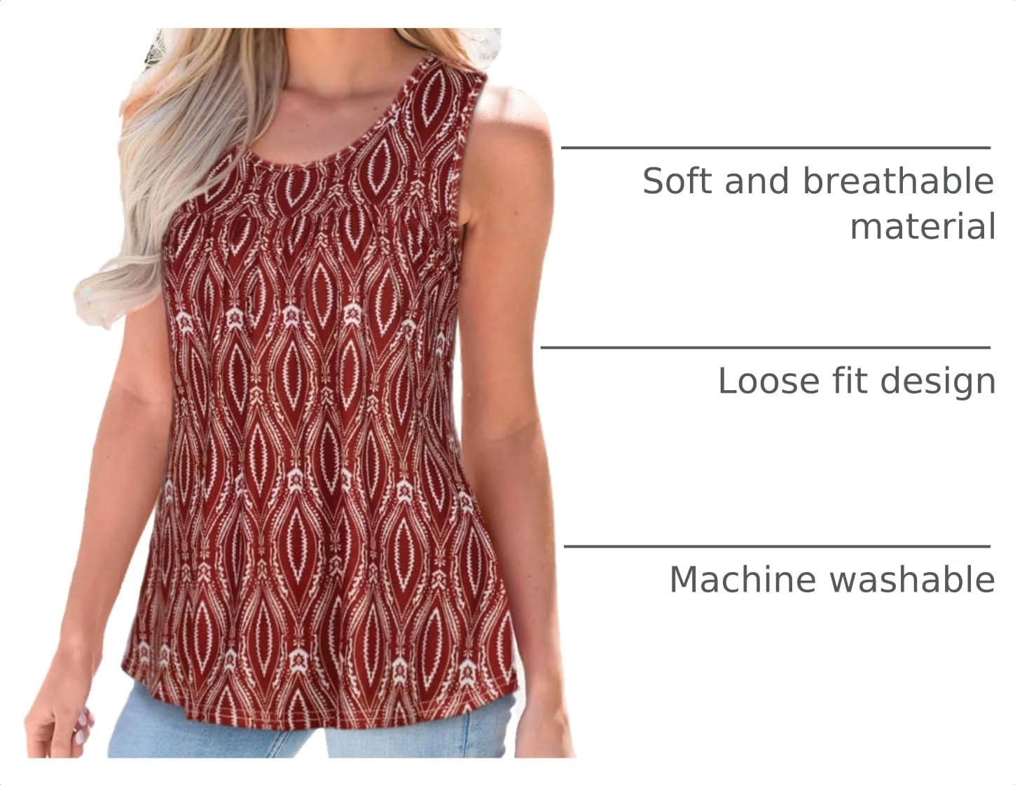 Womens Summer Tank Tops Sleeveless