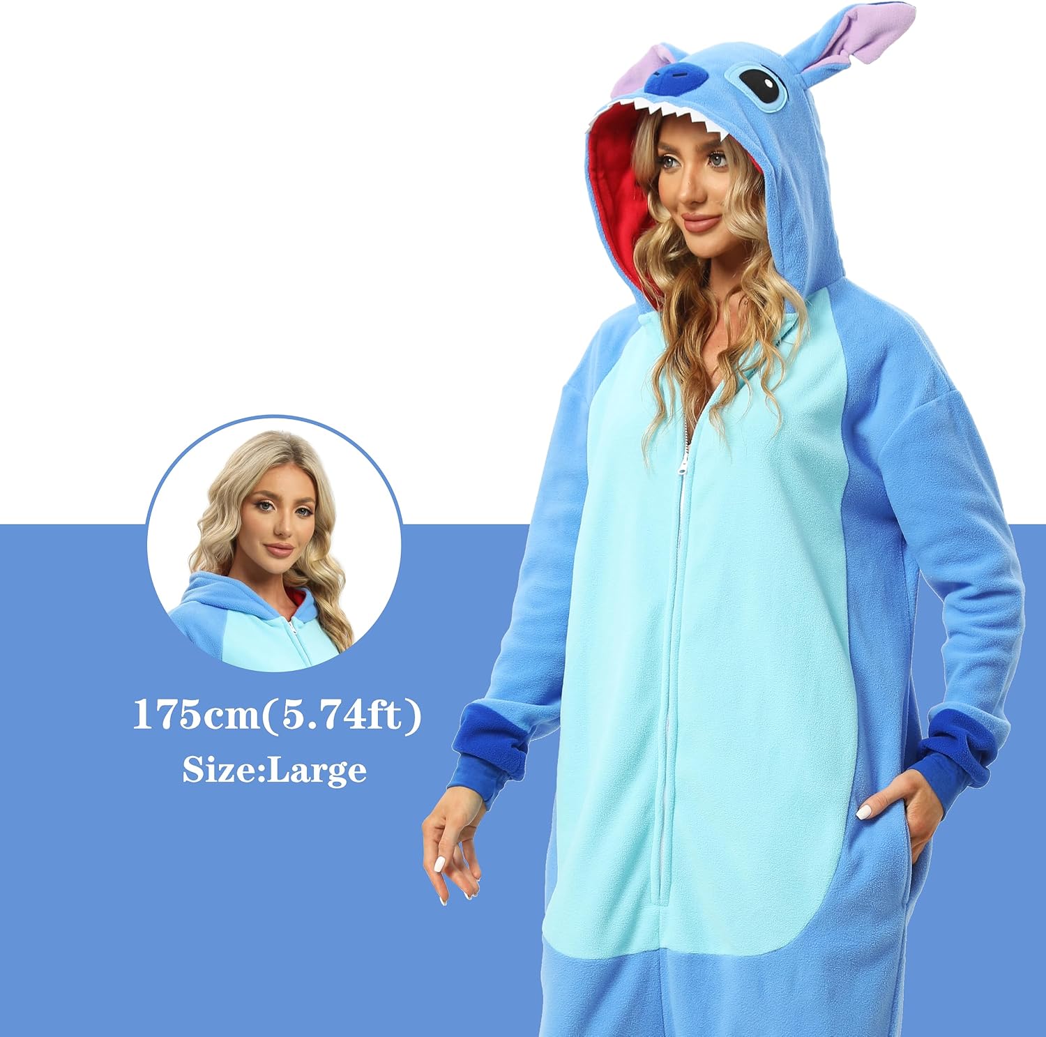 NAITOKE Halloween Adult Onesie Fleece