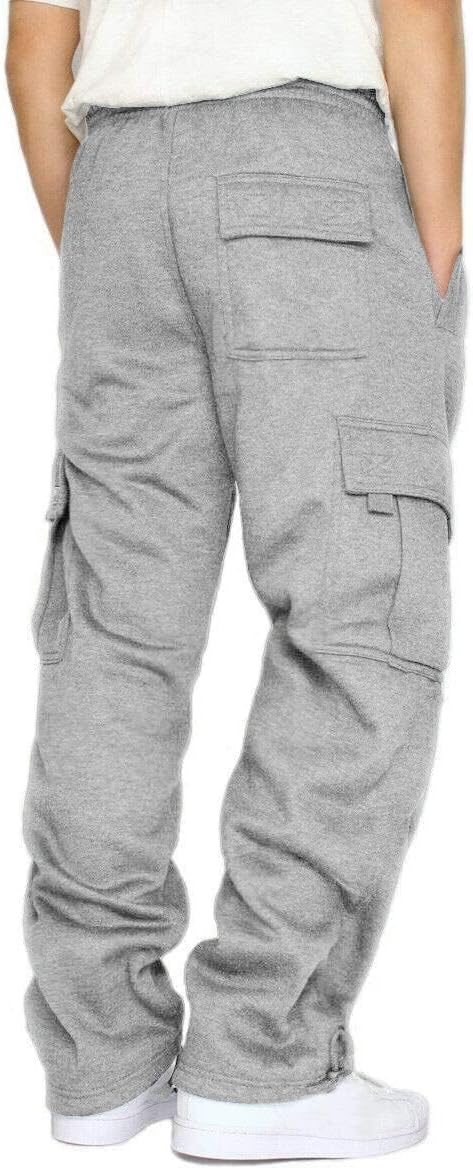 Men's Cargo Sweatpants Casual Fleece