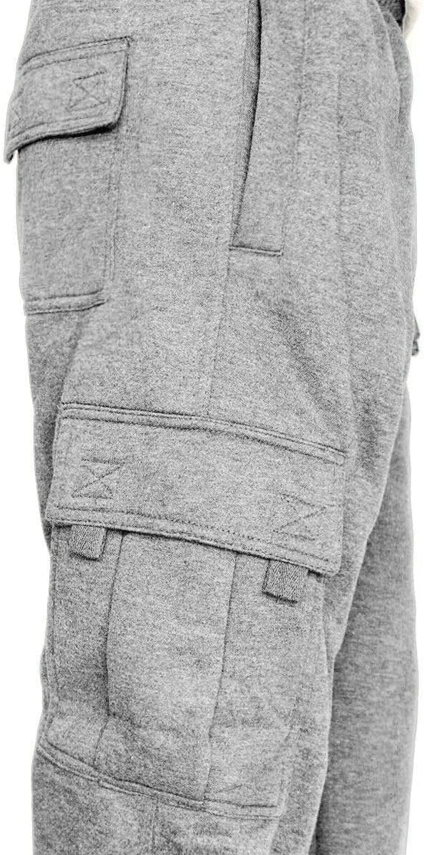 Men's Cargo Sweatpants Casual Fleece