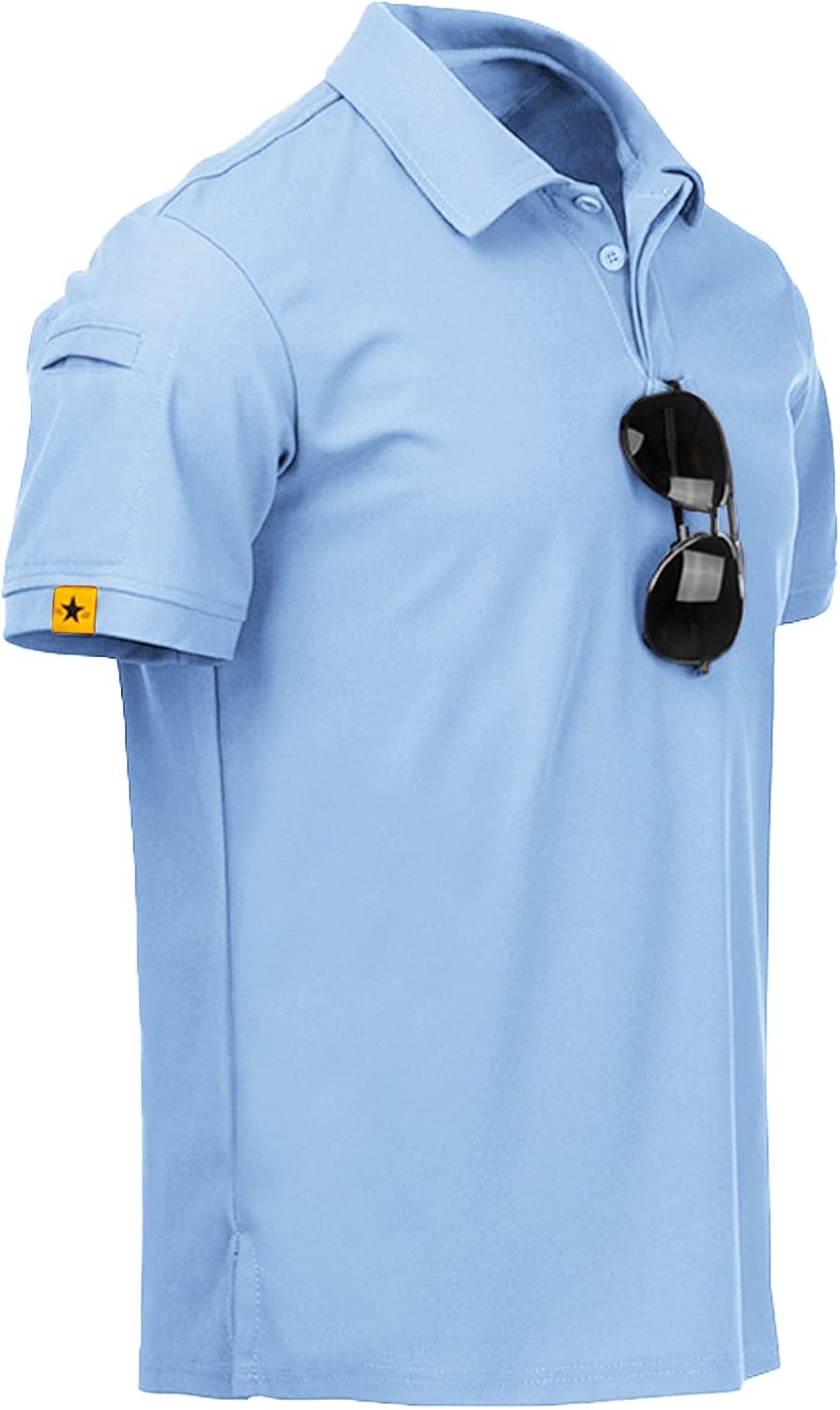 ZITY Mens Polo Shirt Short Sleeve Moisture Wicking Athletic Golf Polos