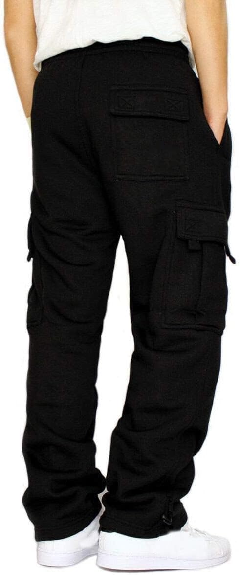 Men's Cargo Sweatpants Casual Fleece