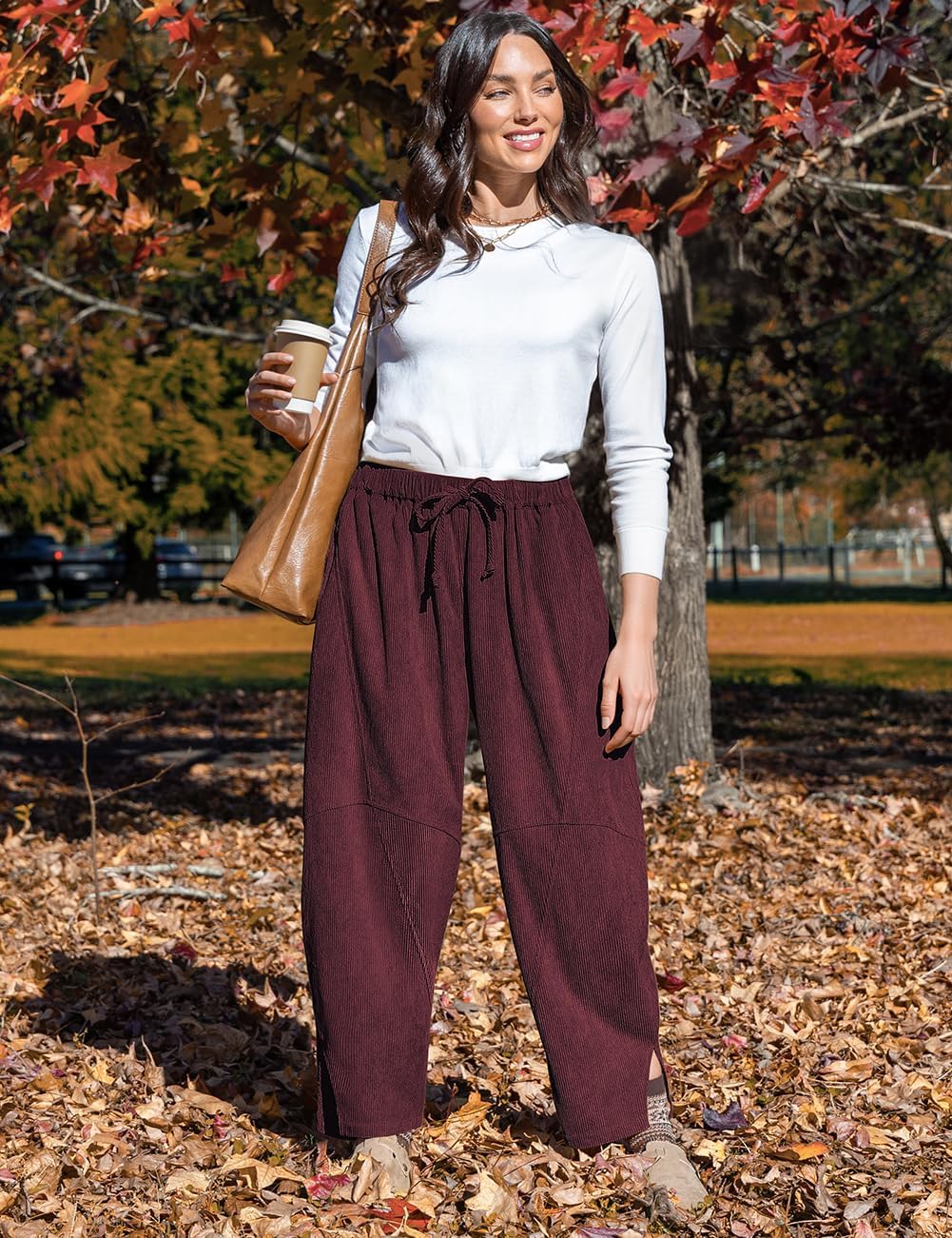 TARSE Womens Corduroy Baggy Harem Pants - Image 4