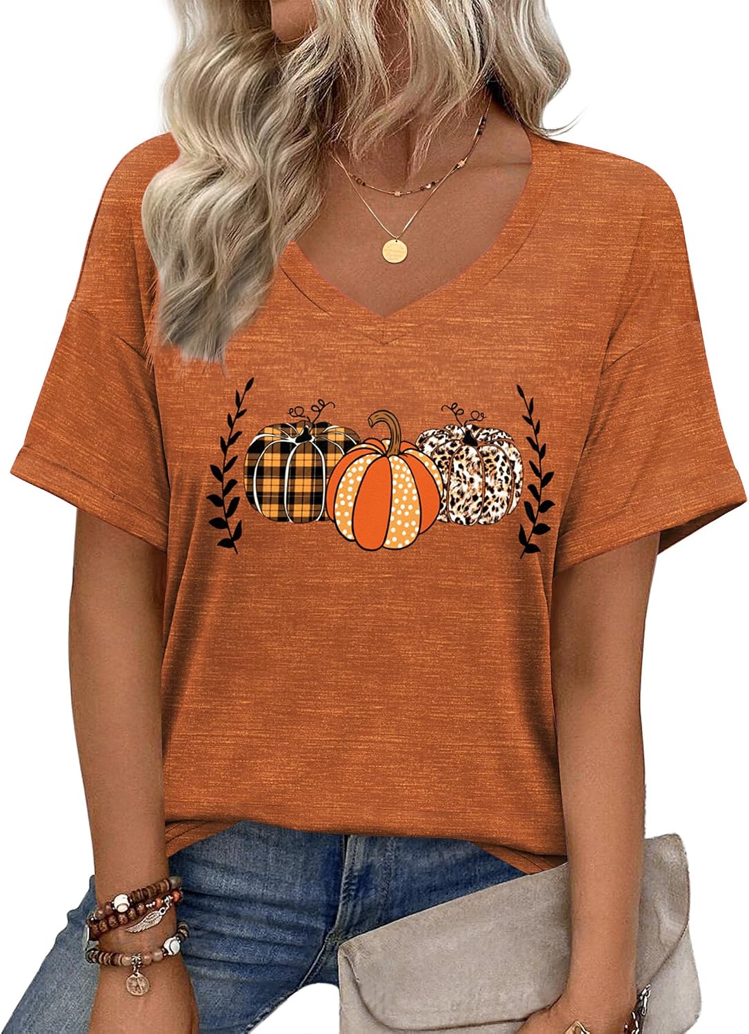 Zeagoo Womens Summer Tops Short Sleeve Work Casual Shirts Trendy V Neck Tee