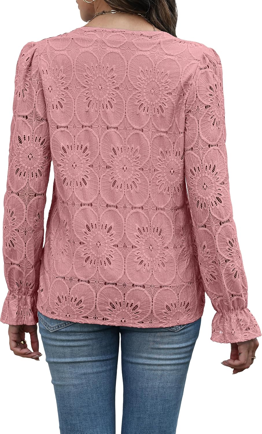 RUMIA Womens Blouses V Neck
