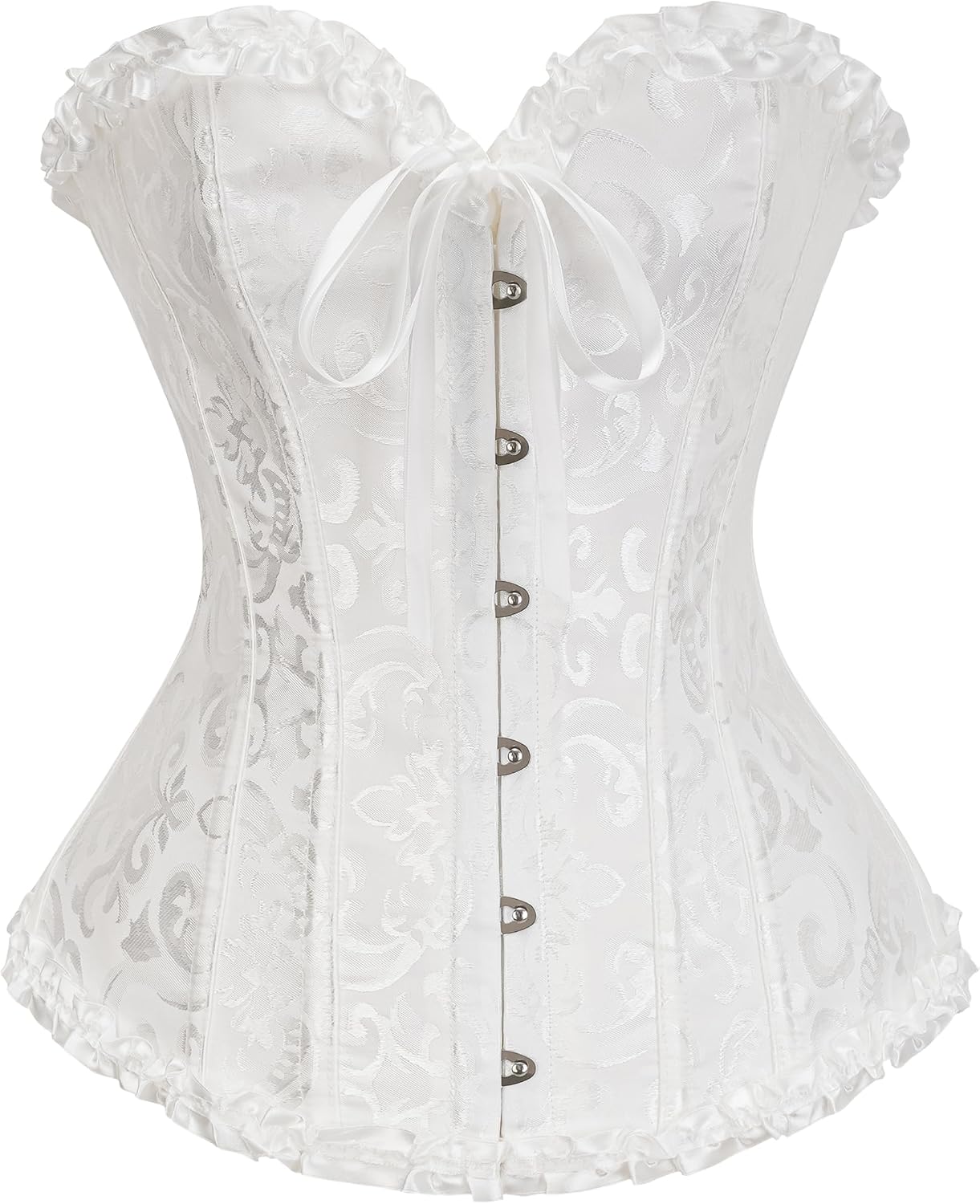 Bustier Corset Top for Women | Overbust Lace Up Waist Cincher Shapewear Lingerie