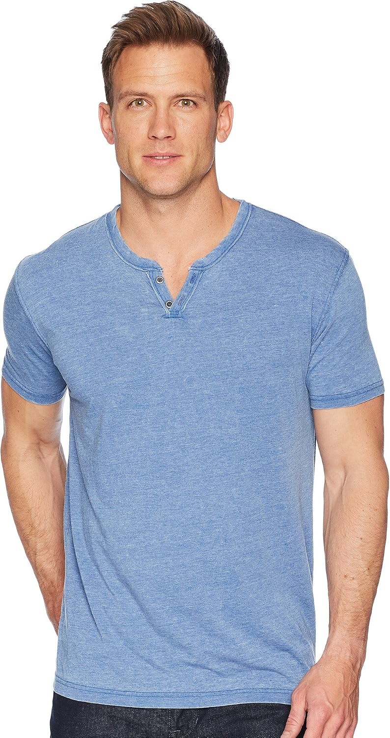 Lucky Brand Men's Venice Burnout Notch Neck Tee Shirt