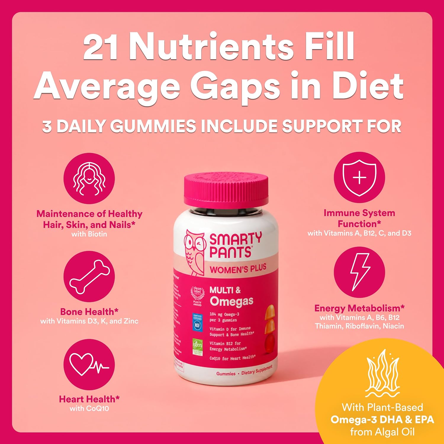 SmartyPants Women's Multivitamin Gummies, Vitamin