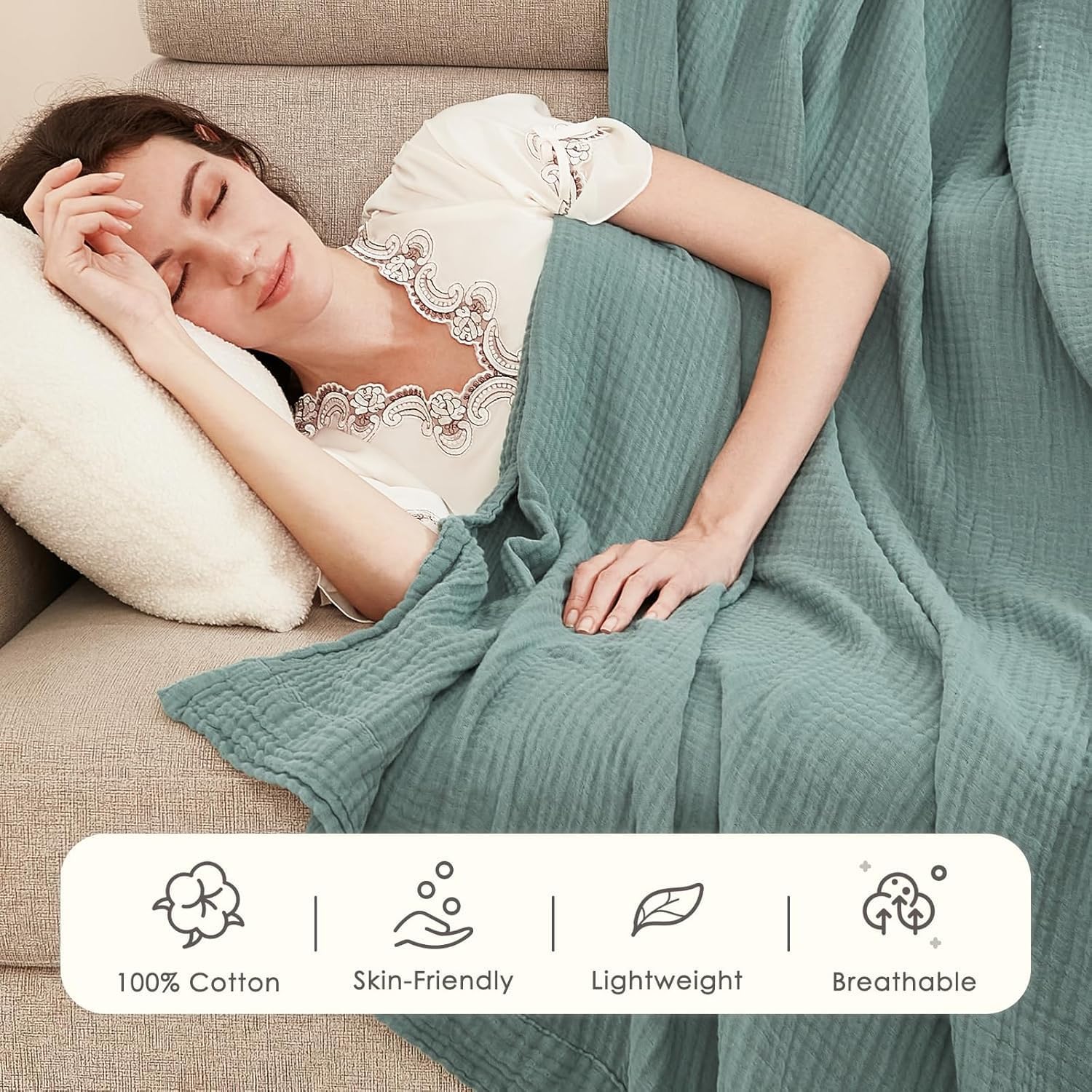 EMME Muslin Throw Blankets