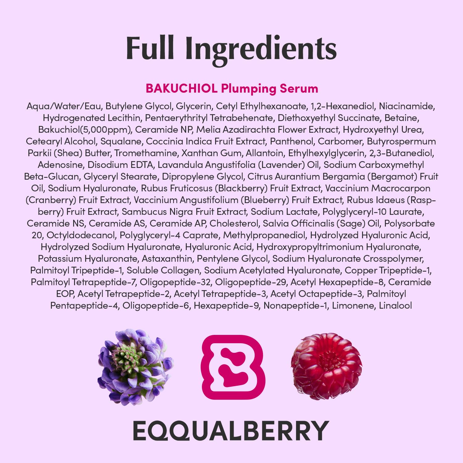 EQQUALBERRY Bakuchiol Plumping Serum
