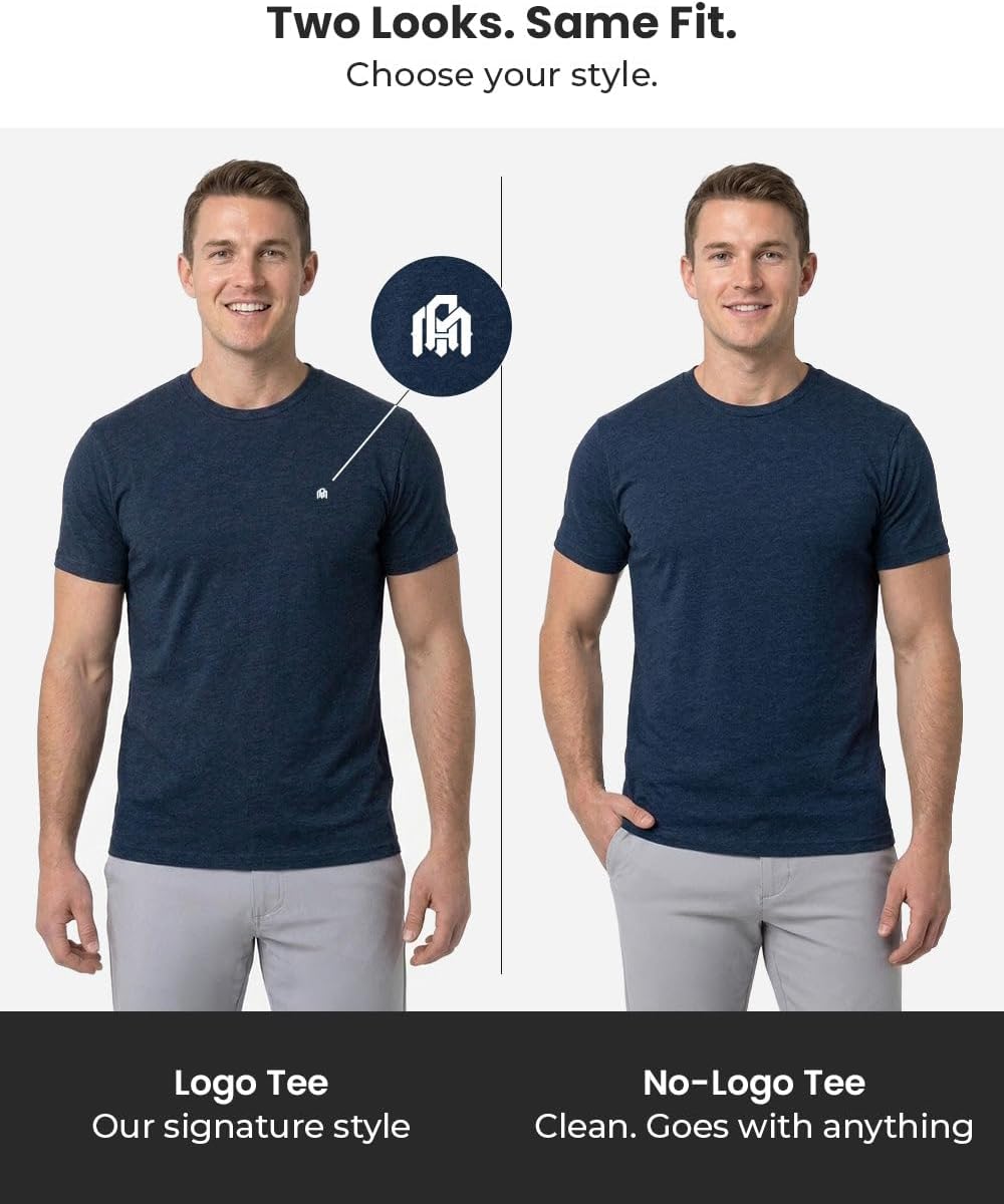 Mens T Shirts Soft Cotton Crew Neck Athletic Fit Casual Tees S-4XL - Image 3