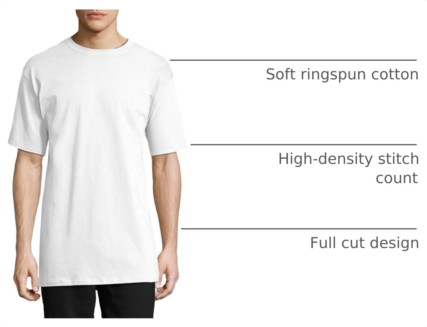 Hanes Men's Beefy-T T-Shirt, Heavyweight