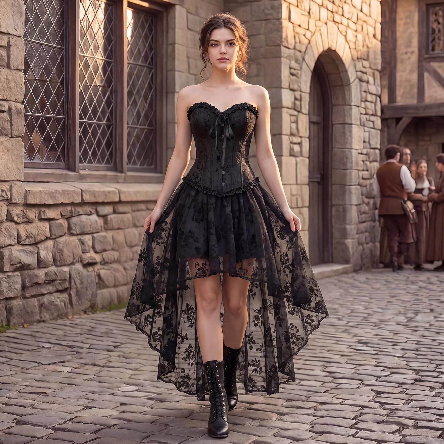 Women's Victorian Overbust Corset Top