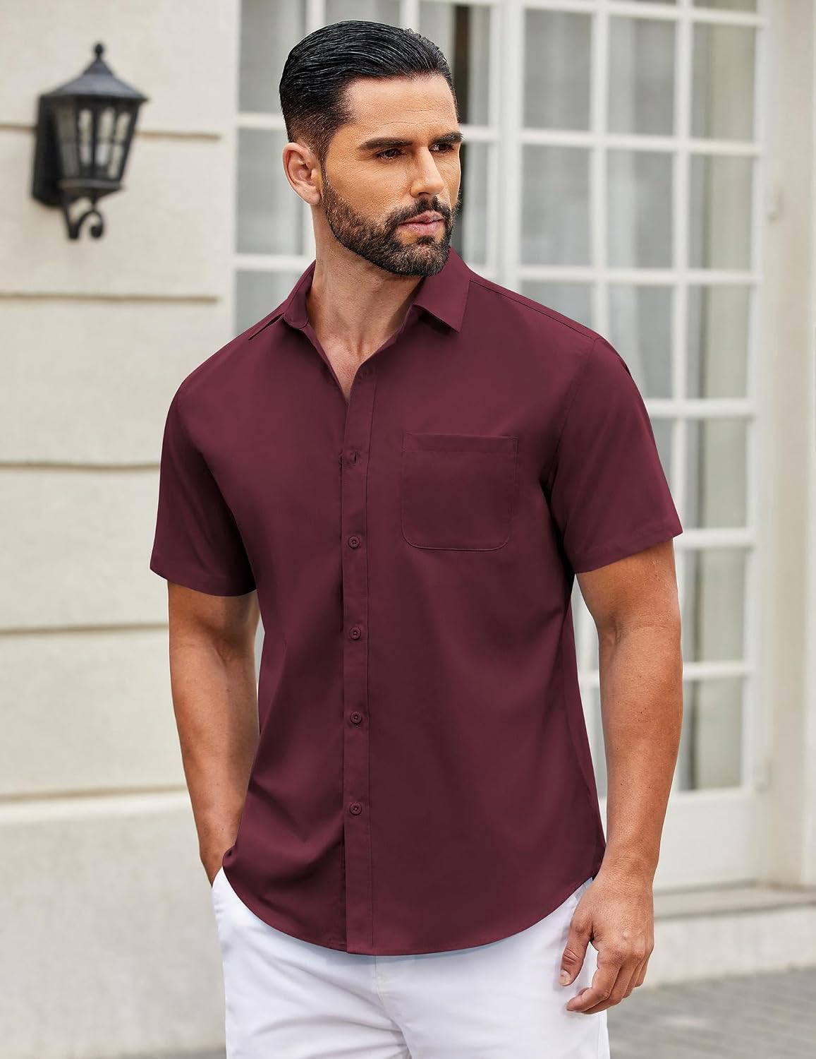 COOFANDY Mens Short Sleeve Casual