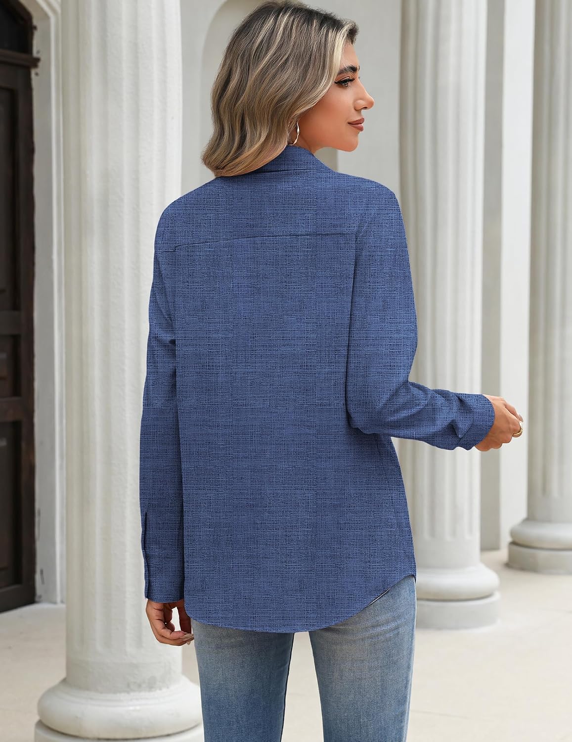 Zeagoo Blouses for Women Long Sleeve Dressy Casual Button Down Shirts - Image 3